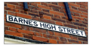 Picture of Barnes high street's street sign
